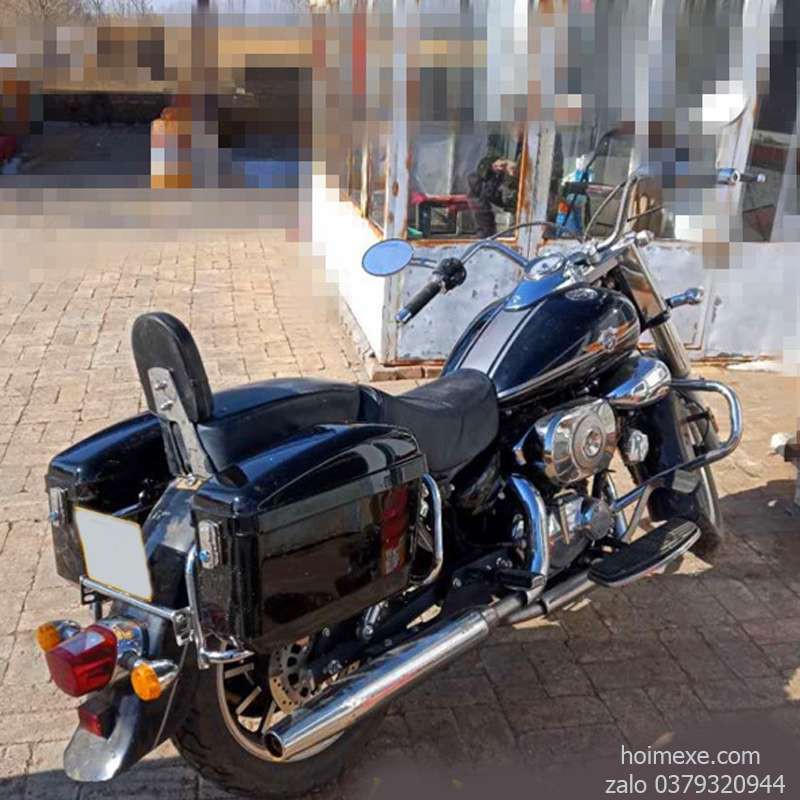 Cặp thùng hông xe máy, xe motor loại vuông rộng 17cm