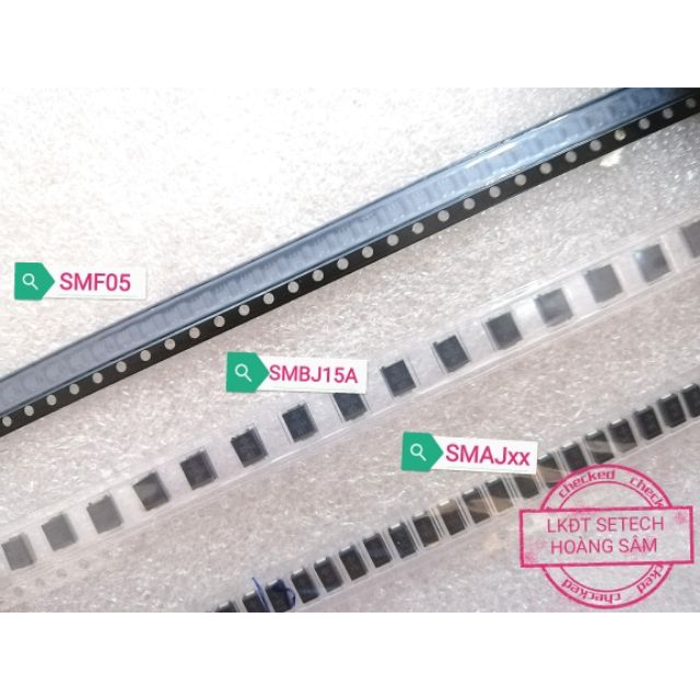 Diode TVS chân dán SMF05, SMBJ15A, SMAJ6.0CA, SMAJ30CA, SMAJ45A