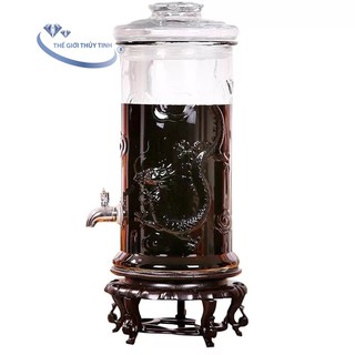 BÌNH NGÂM RƯỢU HOA VĂN RỒNG 19L