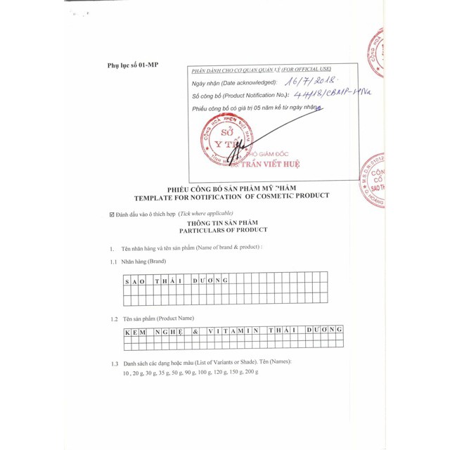 Kem Nghệ Thái Dương