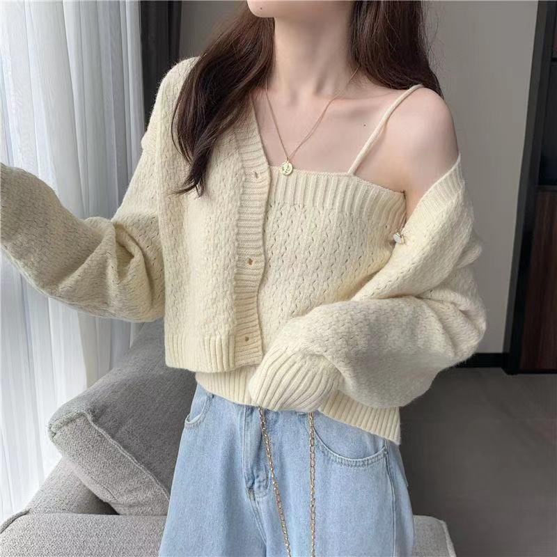 Màu Tinh Khiết Áo Len Dệt Kim Dài Tay Áo Len Nữ Mùa Thu Retro