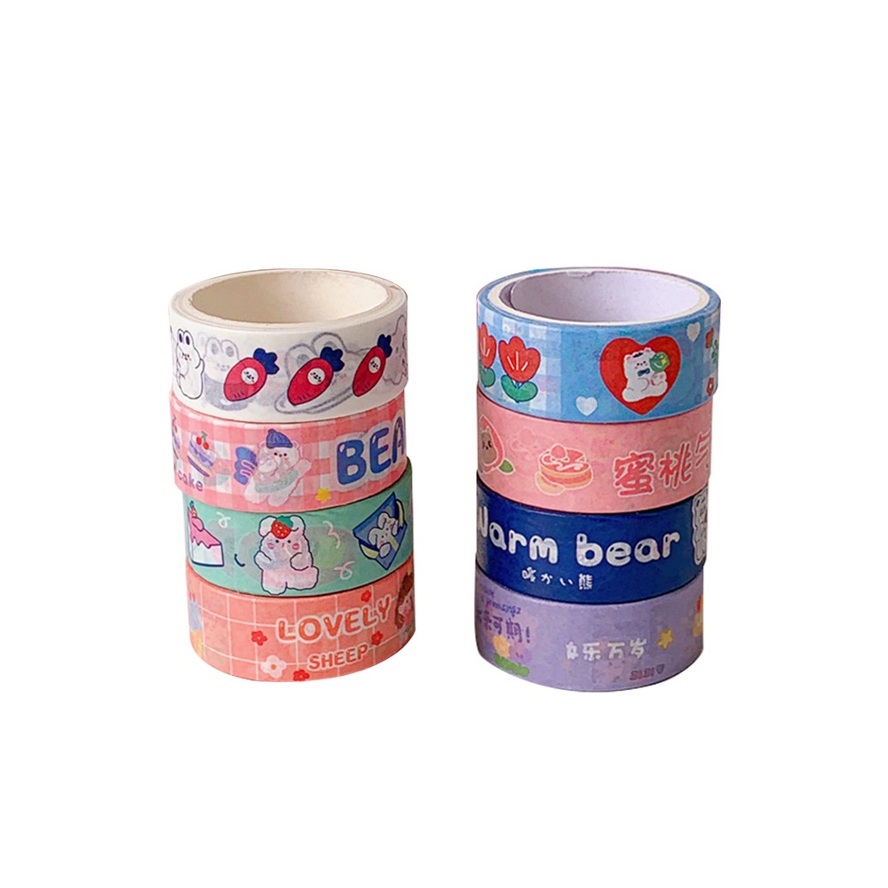 Băng dính washi tape in hình hoạ tiết đáng yêu Cangaocon