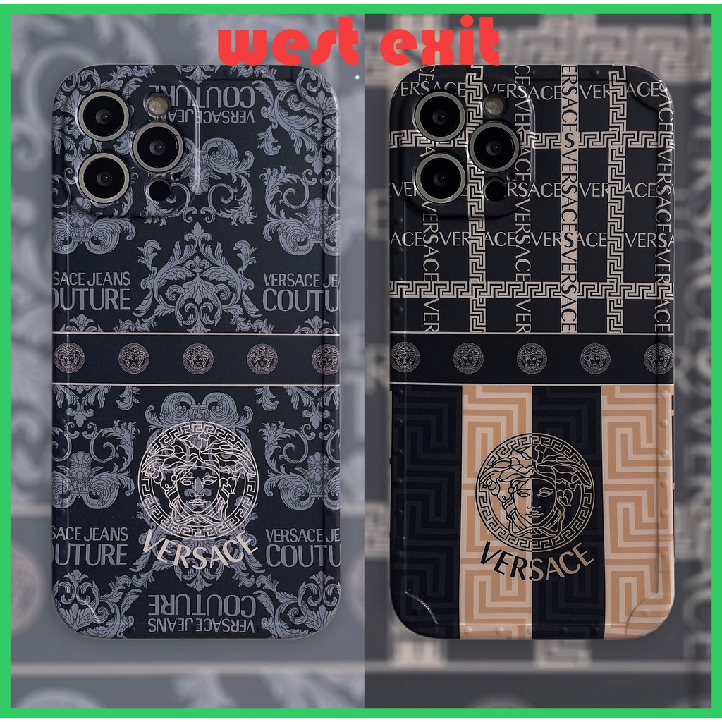 Ốp điện thoại dẻo họa tiết Versace thích hợp cho IPHONE 7/8/SE2 7PLUS/8PLUS X/XS XSMAX 11 PRO 11PROMAX 12 PRO 13PROMAX