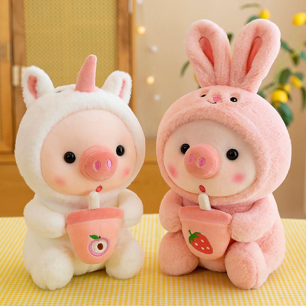 Rebuy1 Đồ chơi nhồi bông Mềm Mại Hình Heo / Thỏ Đáng Yêu Trang Trí Nhà Cửa / Làm Quà Giáng Sinh