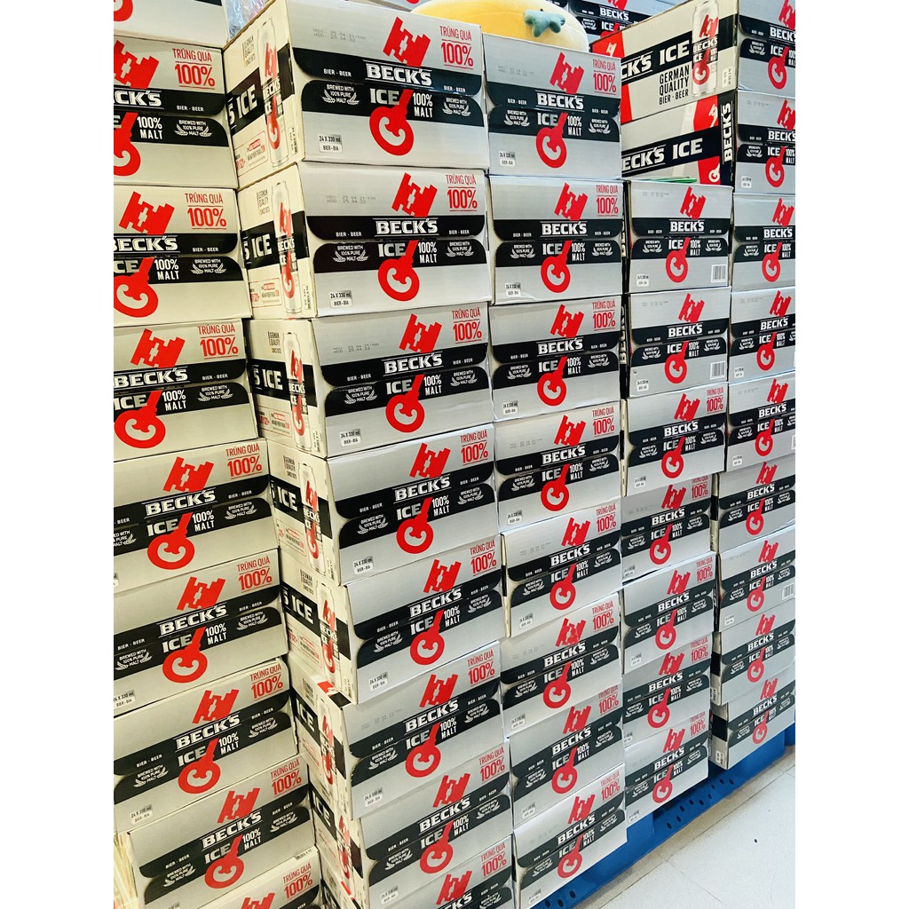 Bia BECK'S ICE - Bia chuẩn Đức bất ngờ sảng khoái, Thùng tiêu chuẩn 24 lon/can x 330ml