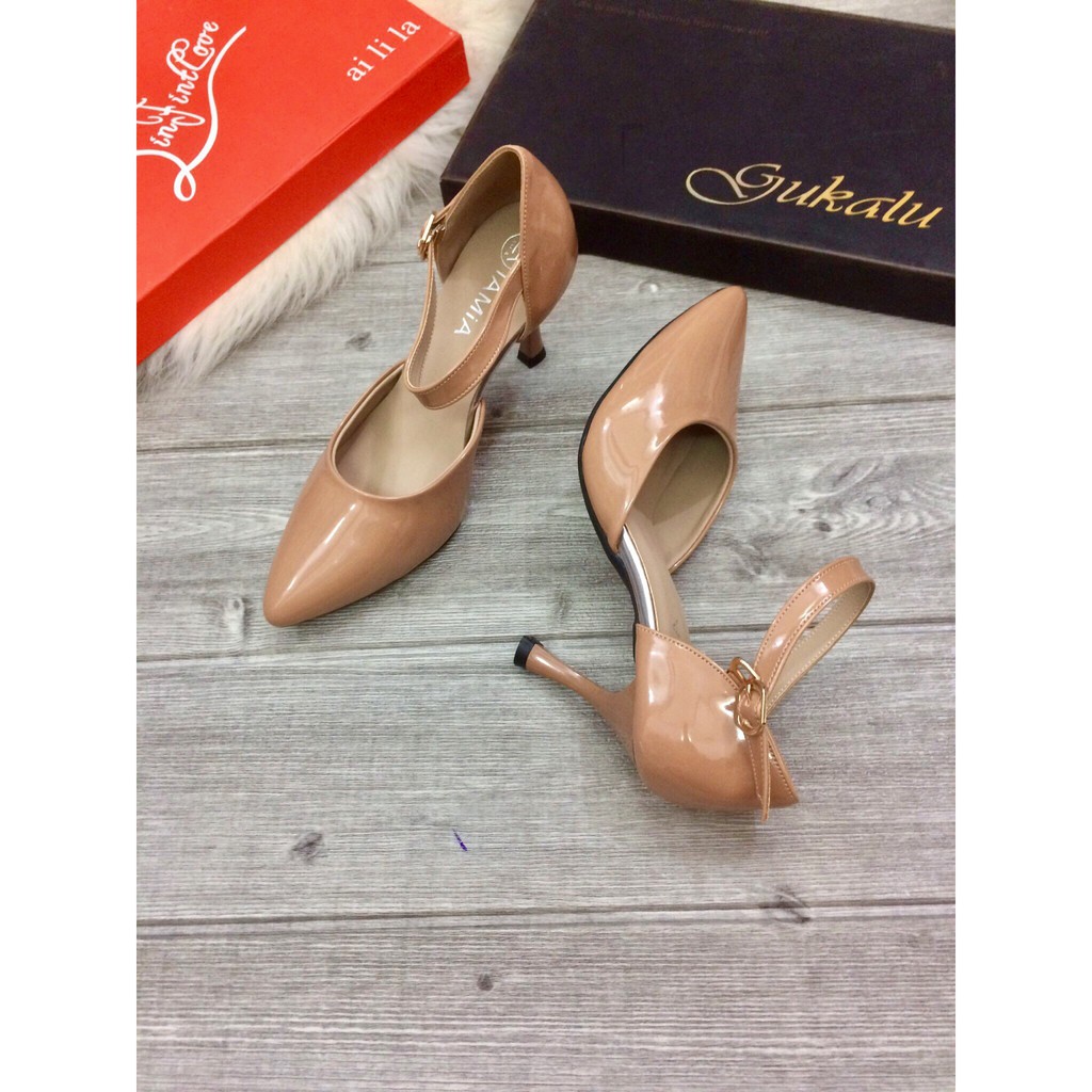 Giày cao gót bít mũi đế 5cm ( ảnh chụp thật )