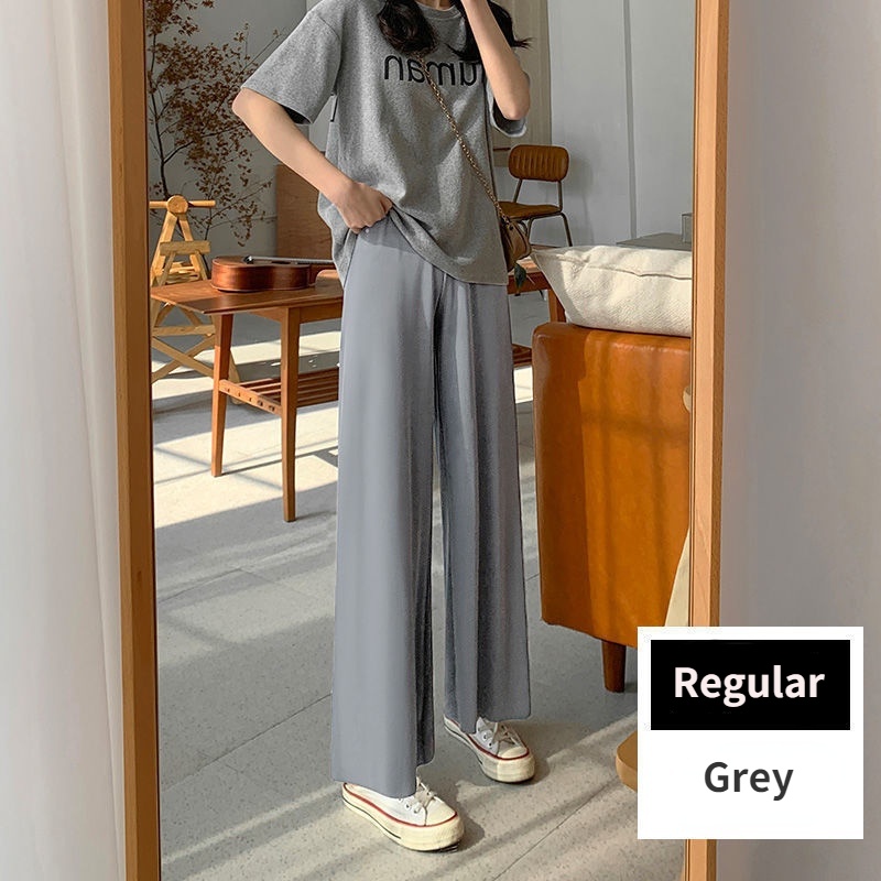 Quần ống rộng Chất Liệu Lụa Lạnh Thiết Kế Mỏng Kiểu Dáng Đơn Giản Thời Trang Mùa Hè 2022