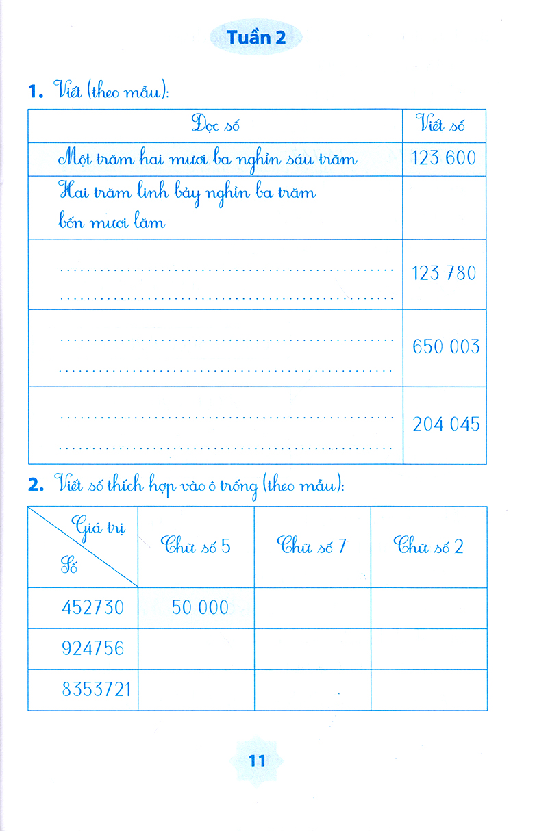 Sách Vở Bài Tập Môn Toán Học Kì 1 (Lớp 4)