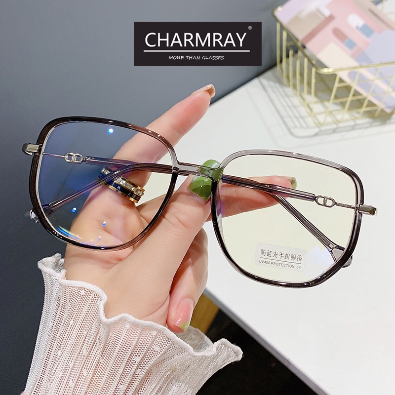 Kính mắt CHARMRAY TR90 chống tia bức xạ phong cách cổ điển thời trang dành cho cả nam và nữ