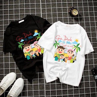 Áo thun unisex thiết kế gia đình hạnh phúc