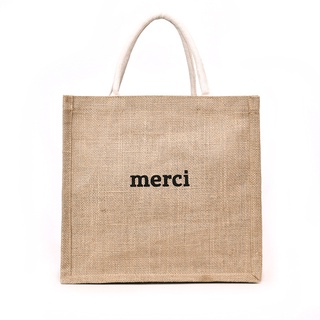 Túi cói đi biển siêu hót merci -helloweekend siêu sang chảnh