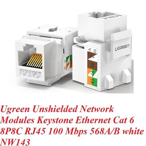 Mặt Nạ Âm Tường RJ45 Ugreen 80182 + Nhân mạng Ugreen 80178 - Hàng Chính Hãng