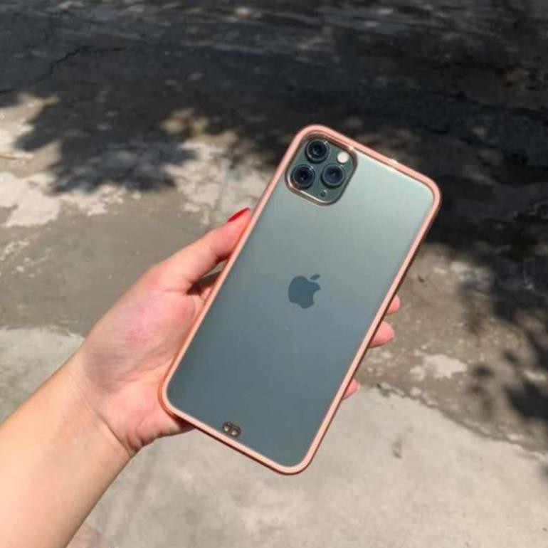 Ốp lưng silicon viền màu Vuông Cạnh Likgus độ Iphone XS, Xs Max,11, 11 Pro max lên IPhone 12 Pro Max