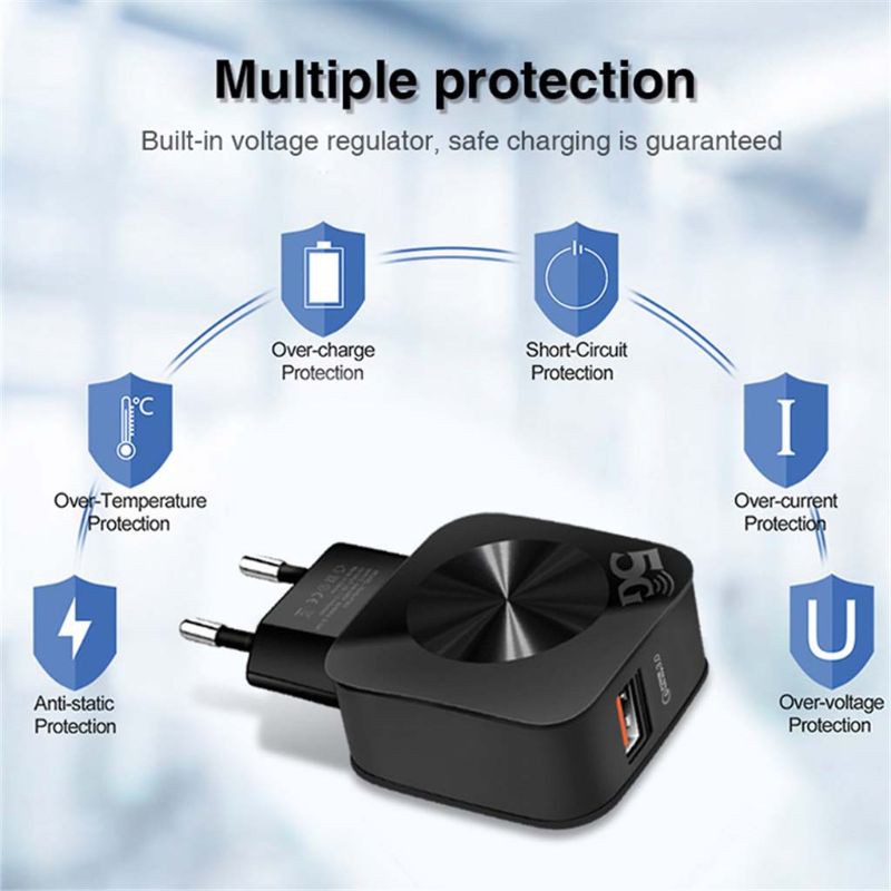 Củ Sạc Nhanh Wili Us Eu Plug 3.0 Qc 3.0 Usb Cho Điện Thoại