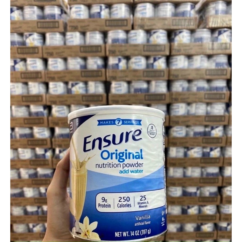 [HSD 2023]Sữa bột Ensure Original Nutrition Powder hộp 397g của Mỹ