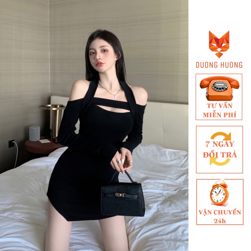 Váy Nữ Body Dài Tay, Đầm Thiết Kế Cao Cấp, Bó Sát Tôn Dáng Sexy Cá Tính Thời Trang Hàn Quốc