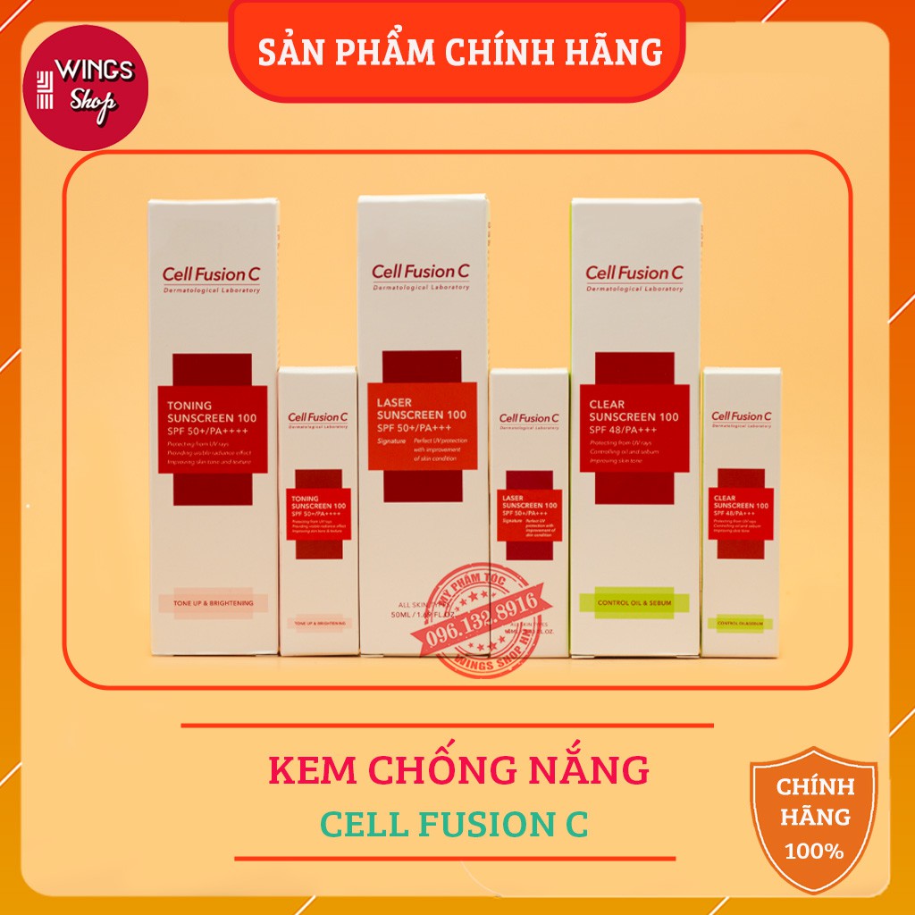 Kem Chống Nắng Cell Fusion C Đủ Màu