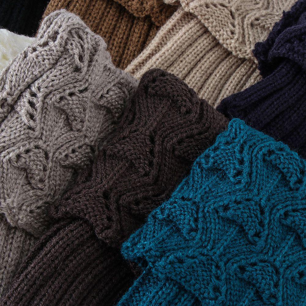 1 Cặp Khuy Măng Sét Dệt Kim Giữ Ấm Chân Thời Trang Cho Nữ