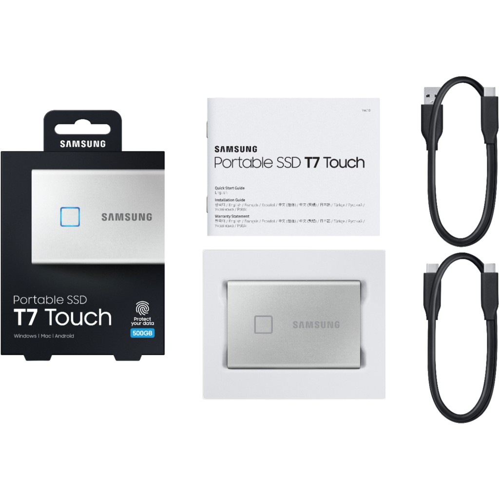 Ổ cứng di động SSD Portable Samsung T7 Touch 500GB - USB 3.2 Gen 2