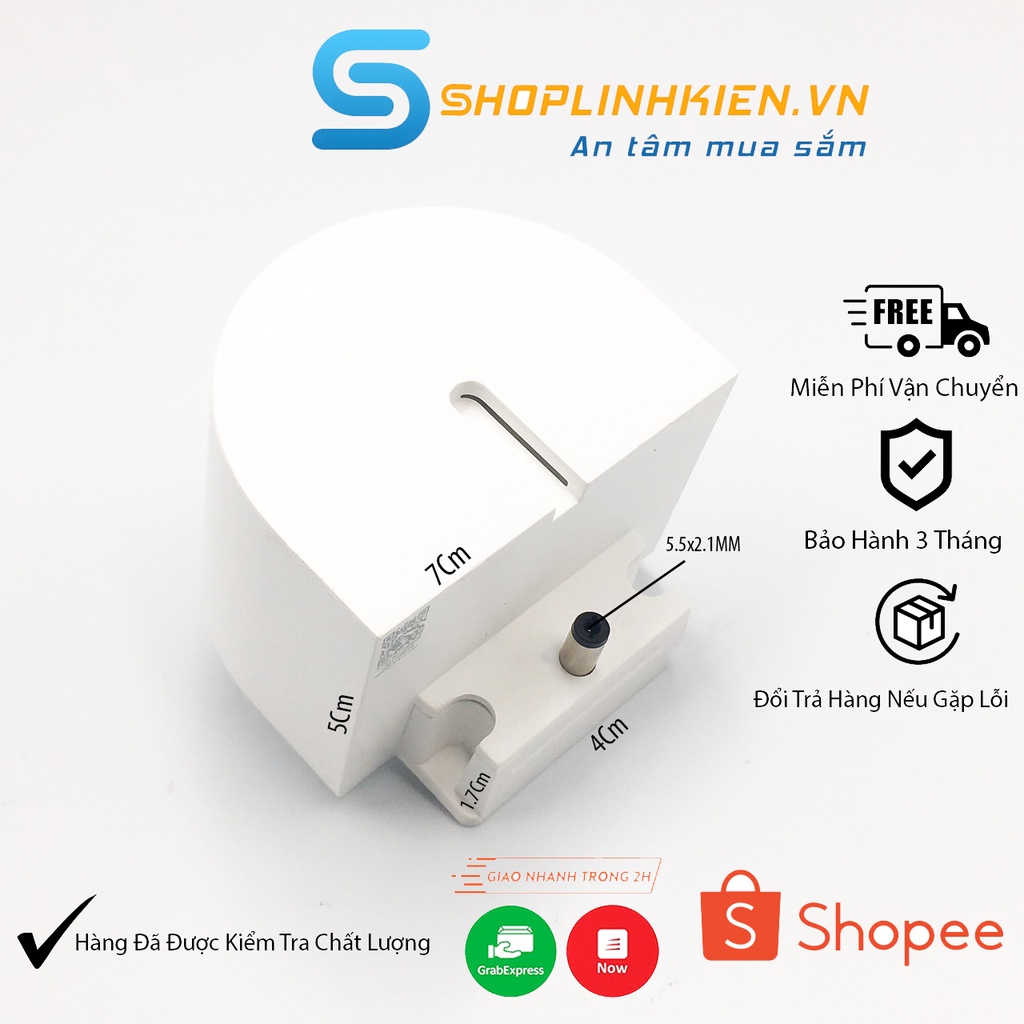 Nguồn Adapter 5V 2.5A 5.5x2.1mm,Cho đầu android TV Box Cục Sạc 5V2A cho thiết bị điện tử hãng Viasat US