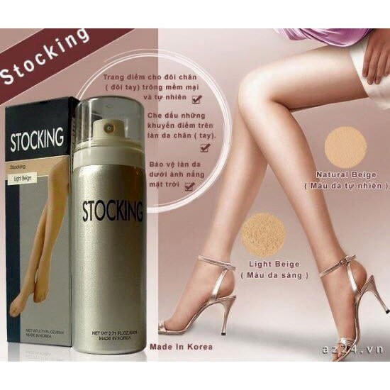 Tất phun thông minh Stocking che phủ chân cực mạnh, xịt 1 phát body trắng mịn, chống nước, SPF 25+ [ Korea]