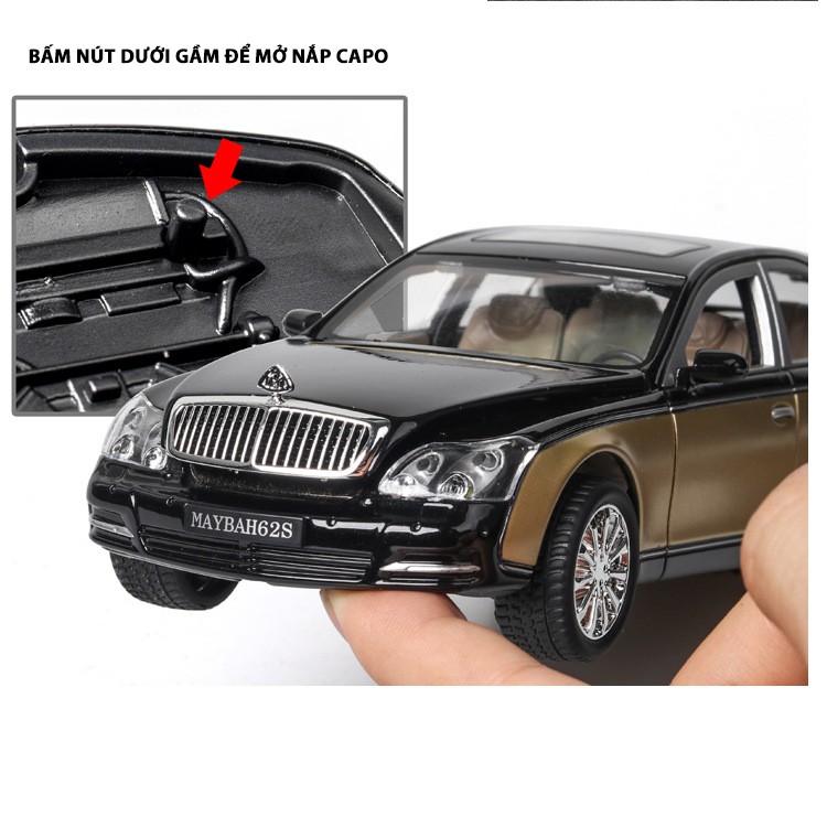 Xe mô hình Mercedes Maybach 62S hãng XLG chất liệu hợp kim, cửa mở 4 cánh