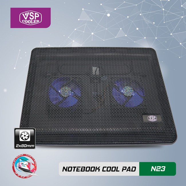 Đế Tản Nhiệt VSP Cooler N23 (2*Fan 8cm )