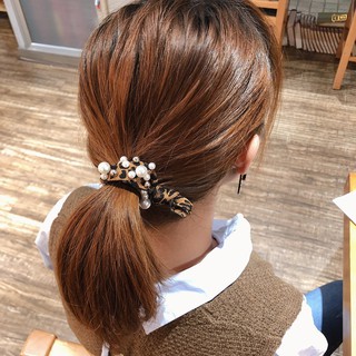 Dây Buộc Tóc Đính Hạt Nhiều Màu