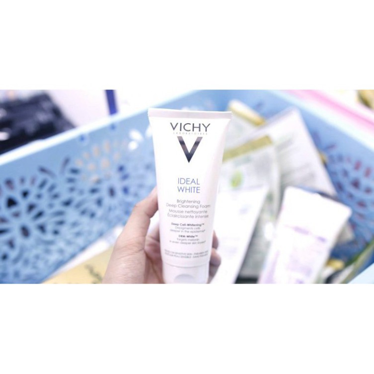 Vichy Sữa Rửa Mặt Tạo Bọt Dưỡng Trắng Da Ideal White Brightening Deep Cleansing Foam 100ml