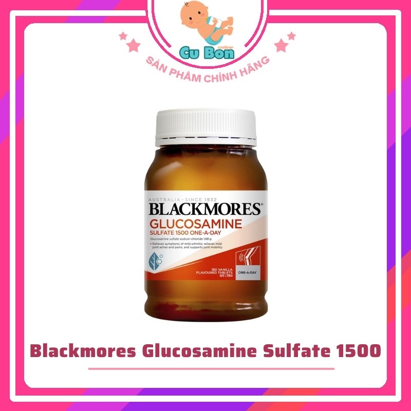 Viên Uống xương khớp Blackmores Glucosamine Sulfate 1500mg One-A-Day 180 viên,giúp tái tạo sụn khớp, giảm đau sưng khớp