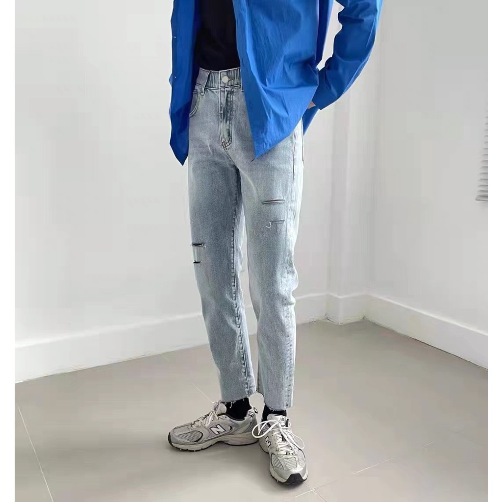 Quần jeans Skinny rách 2 bên 014