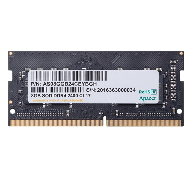Ram Laptop Apacer 8GB DDR4 2666Mhz- A4S08G26CRIBH05-1 - Hàng Chính Hãng