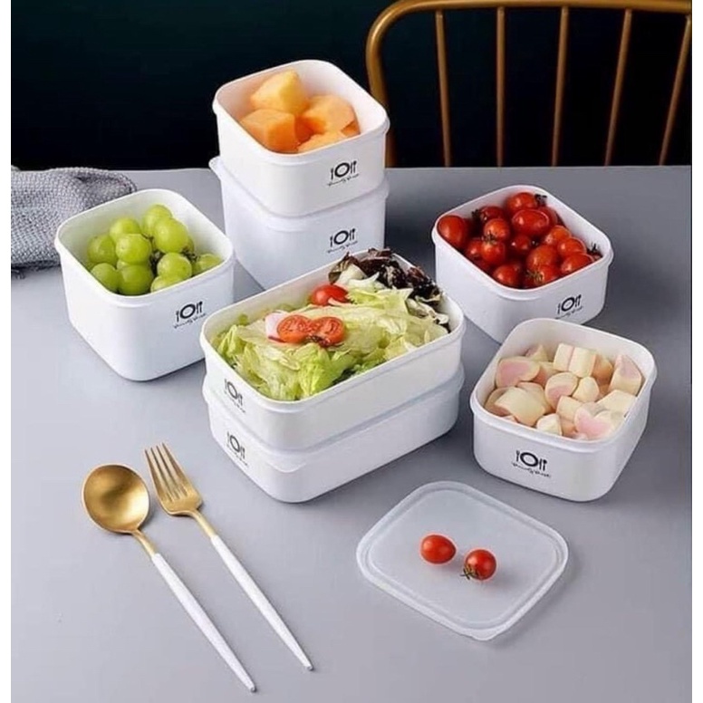 Combo 4 hộp đựng thực phẩm trữ đông tủ lạnh, tủ mát có nắp