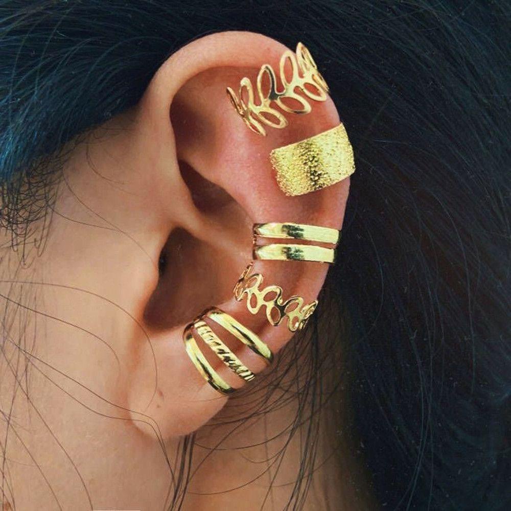 Set 5 Kẹp Tai Không Cần Bấm Lỗ Ket1|Sụn Tai Giả Màu Sắc Đơn Giản