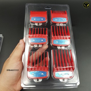 Bộ cữ tông đơ gá thép JAME màu đỏ đen