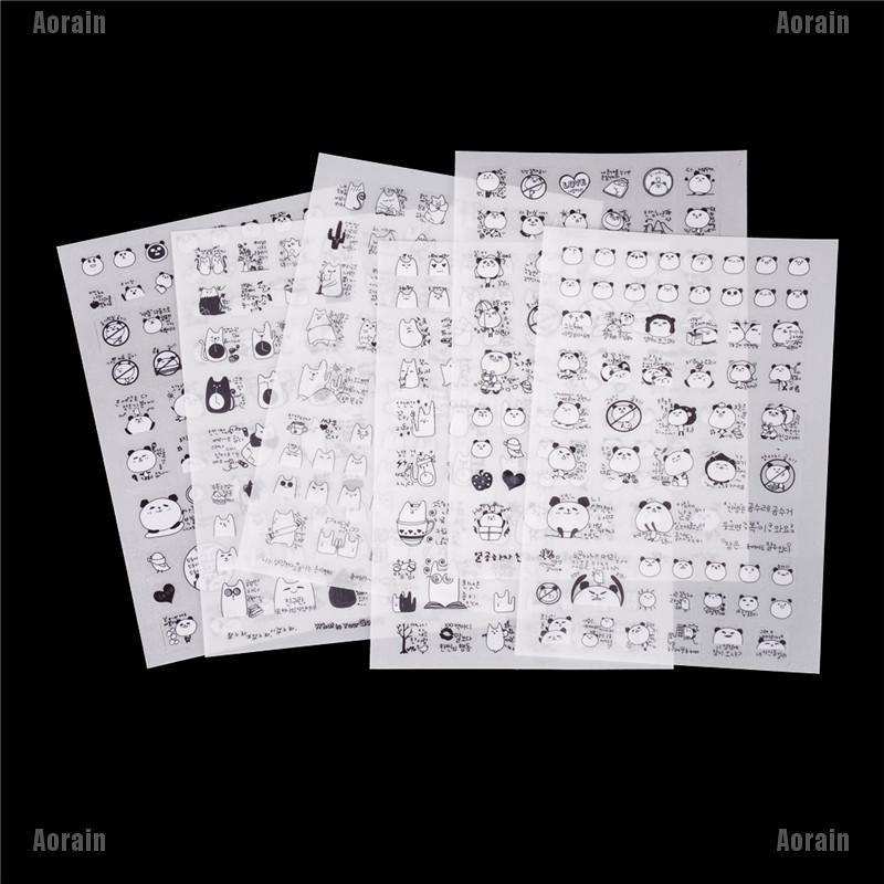 Bộ 6 Miếng Dán Trang Trí Bằng Nhựa PVC Kích Thước 105 x