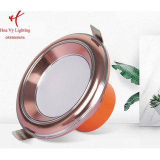 Đèn led âm trần downlight 5W đổi màu 3 chế độ
