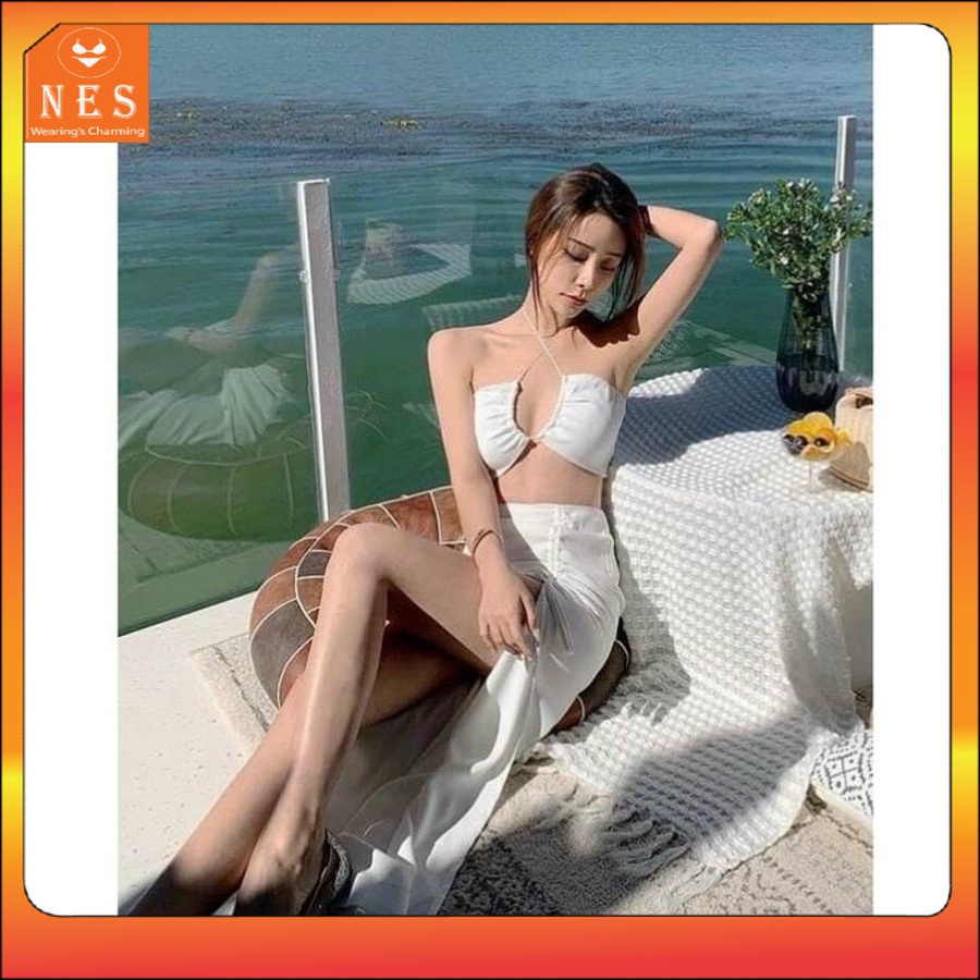 Bikini đi biển kín đáo 3 mảnh đẹp