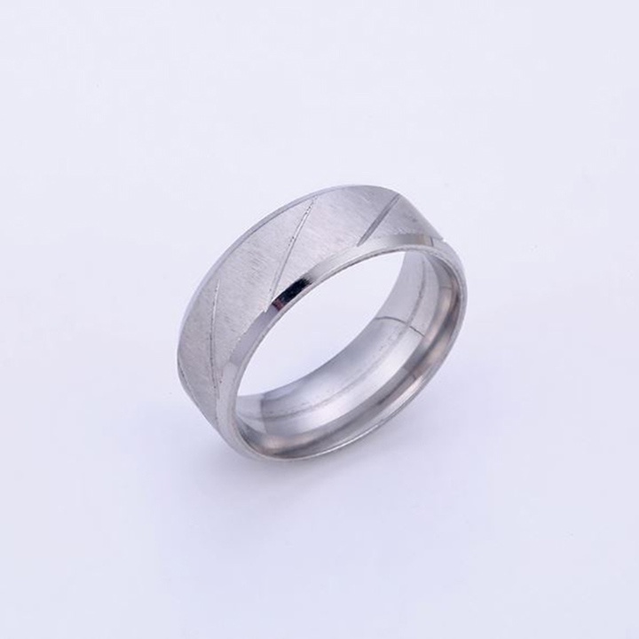 Nhẫn nam sọc xéo nhiều màu cao cấp thời trang thép không gỉ