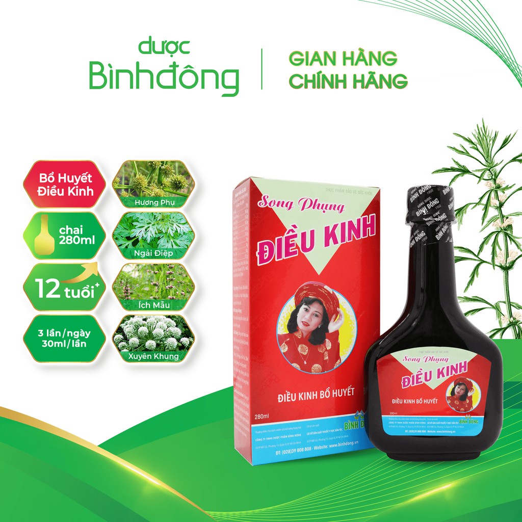 ✅ Song Phụng Điều Kinh Bình Đông - Giảm rối loạn kinh nguyệt, vô kinh, rong kinh, hỗ trợ bổ huyết điều kinh