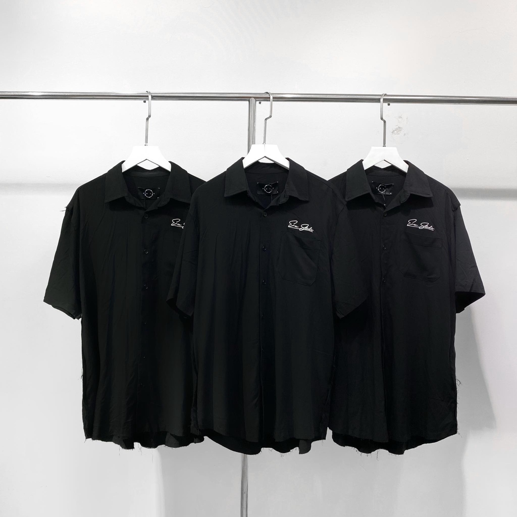 Áo SƠ MI THÊU NGỰC Dáng Rộng Oversize Dành Cho Nam Và Nữ