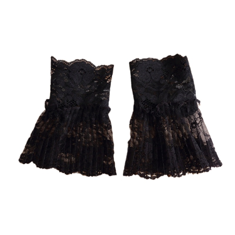 Vòng Tay Giả Xếp Ly Màu Trắng Đen Tháo Rời Được