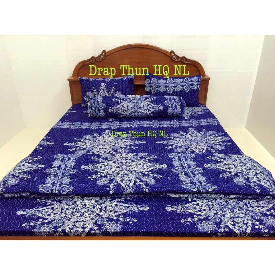 Drap thun Hàn Quốc ( bộ: 2 áo gối, 1 gối ôm, drap)