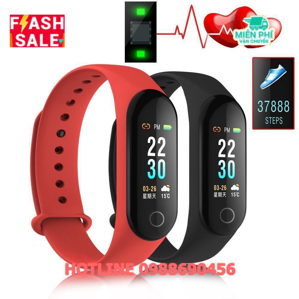 Vòng đeo tay thông minh M3 Plus kết nối Bluetooth theo dõi sức khỏe kèm phụ kiện
