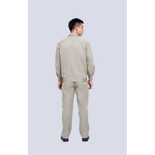 Đồ Bảo Hộ Lao Động, Quần Áo Bảo Hộ Lao Động, Đồng Phục Nhân Viên, Công Nhân Vải KaKi Màu Ghi DN06