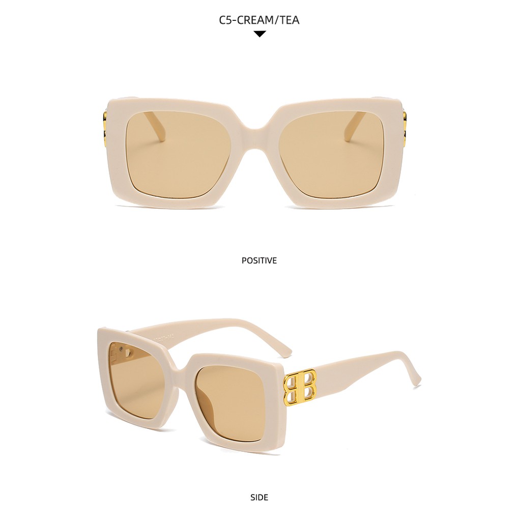 Kính mát gọng vuông lớn phong cách Âu Mỹ thời trang cá tính cho nữ