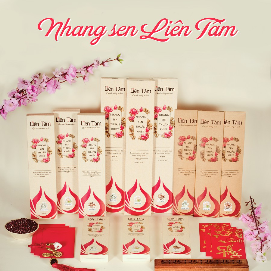 COMBO 3 HỘP NHANG SEN LIÊN TÂM 200 CÂY - 3 TẤC - 3 MÙI HƯƠNG ĐẶC TRƯNG - AN TOÀN SỨC KHỎE