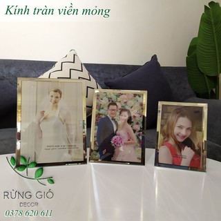 Khung ảnh để bàn kính tràn viền mỏng