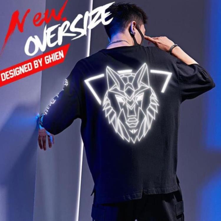HOT SALE- Áo Thun Hades Đầu Sói v.2 Phản Quang OVERSIZE Unisex (M/XL) ! ! 2022