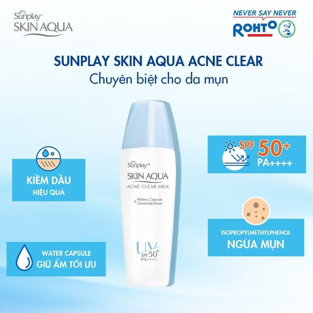 Sữa chống nắng dưỡng da ngừa mụn Sunplay Skin Aqua SPF50 25g